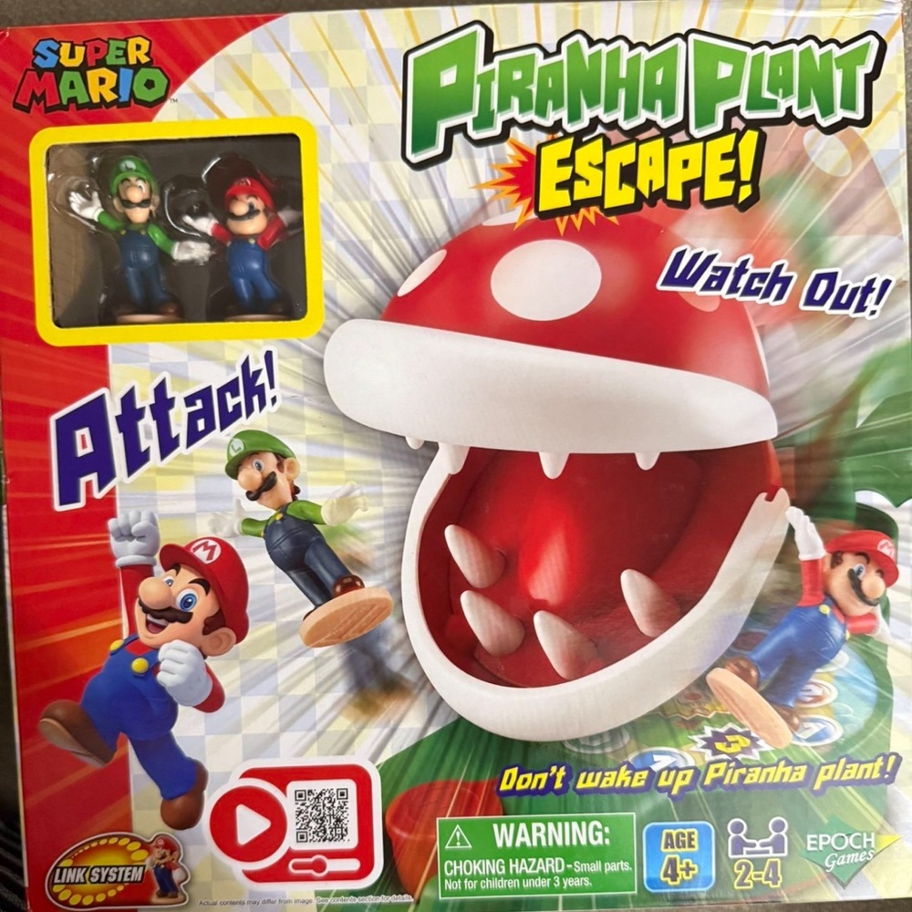 Nintendo Piranha Plant Escape! Game - Red & White